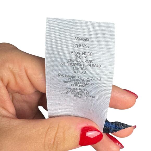 Susan Graver Occasions Blue Black Monochrome Leopard Long Sleeve Midi Wrap Dress - Picture 13 of 13